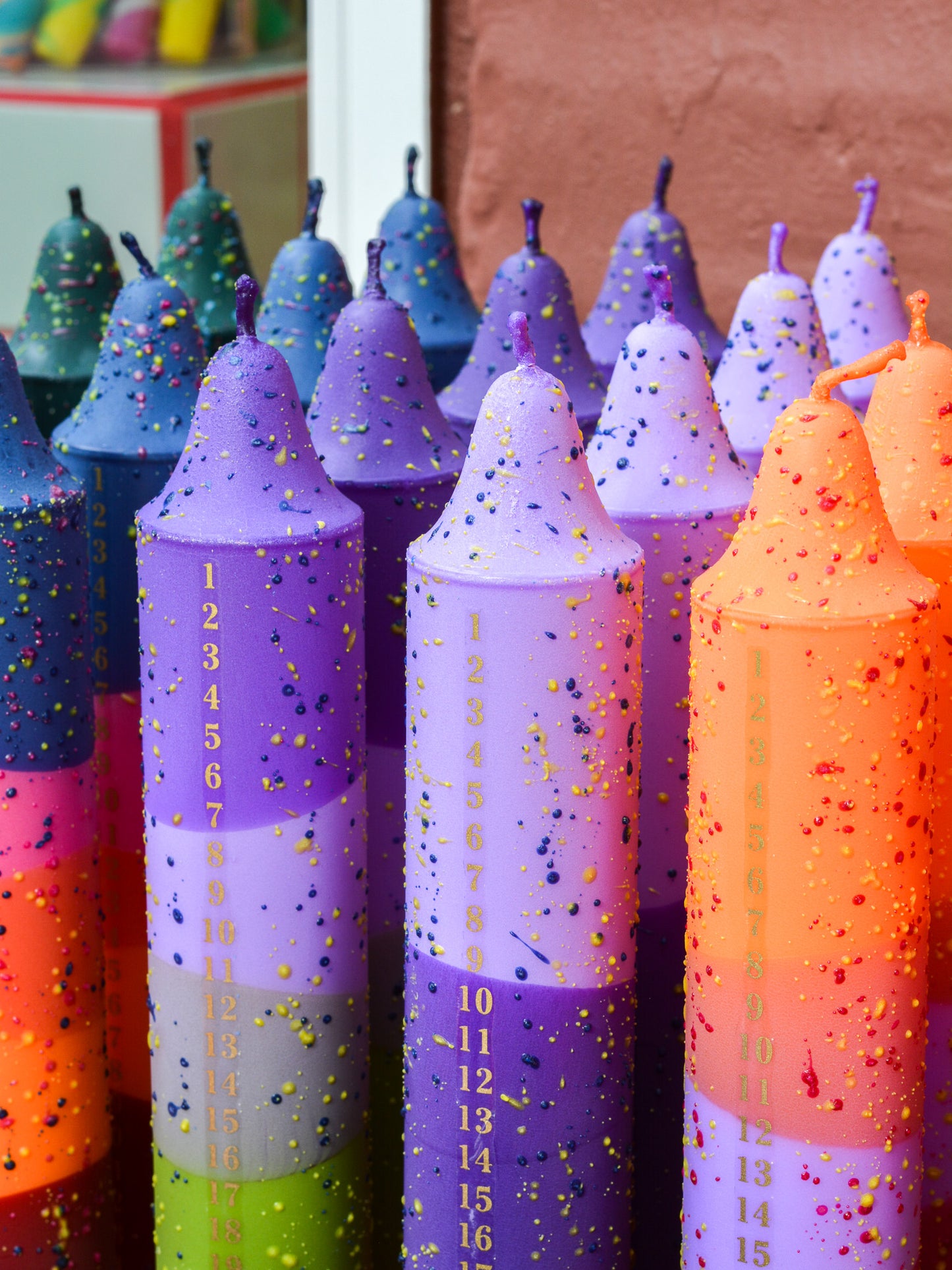 Advent Candle, Lavender Confetti