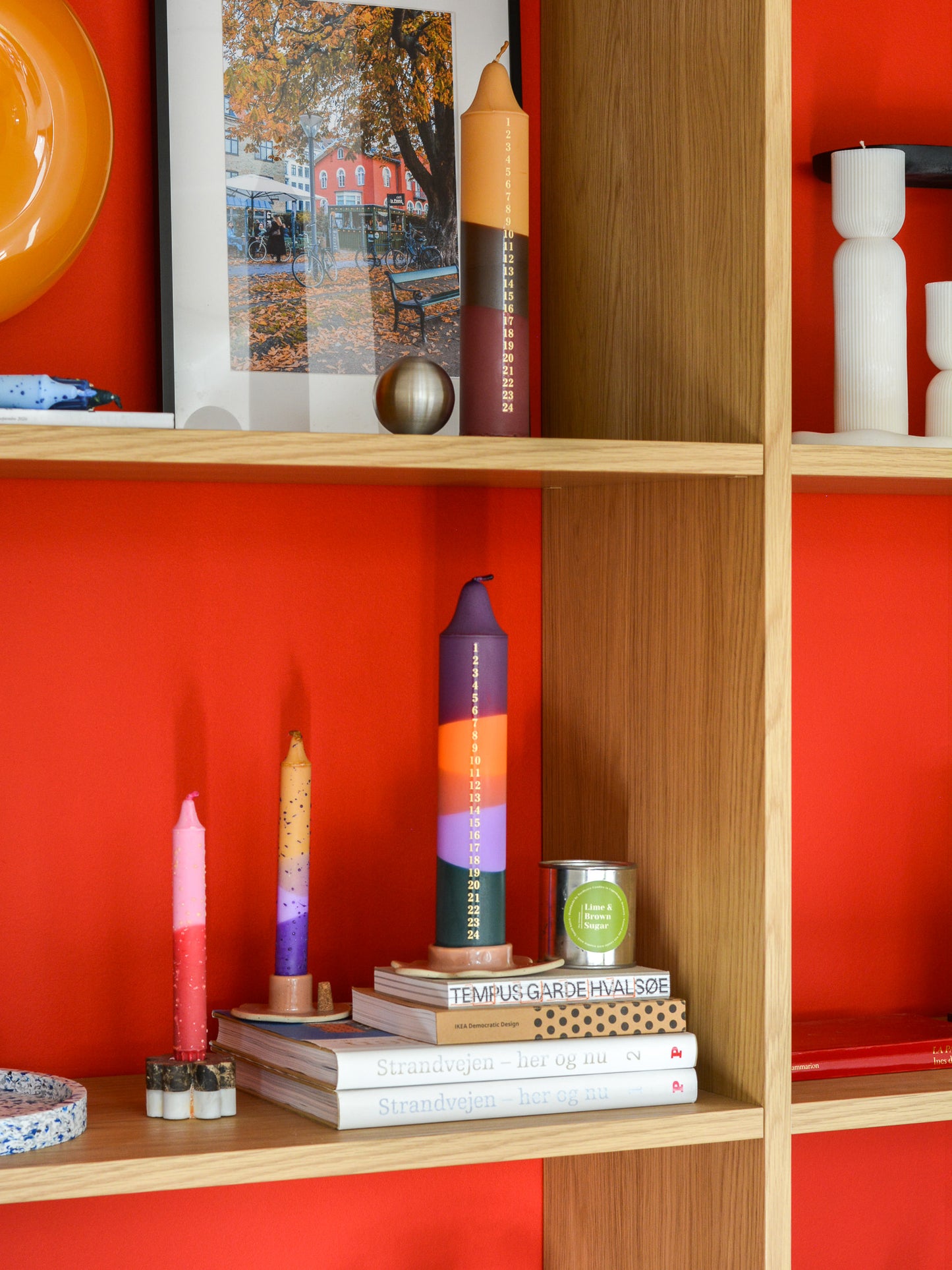 Advent Candle, Green / Purple / Orange / Dark Purple