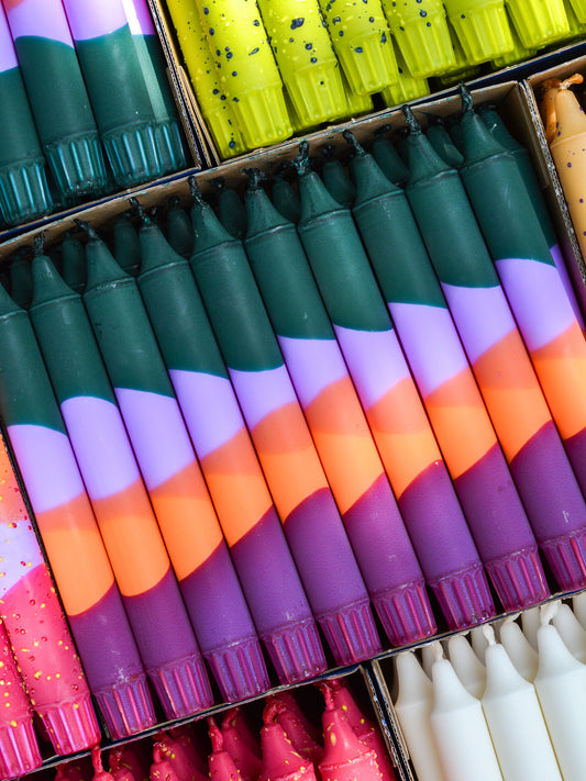 Multicoloured Green / Purple / Orange / Dark Purple