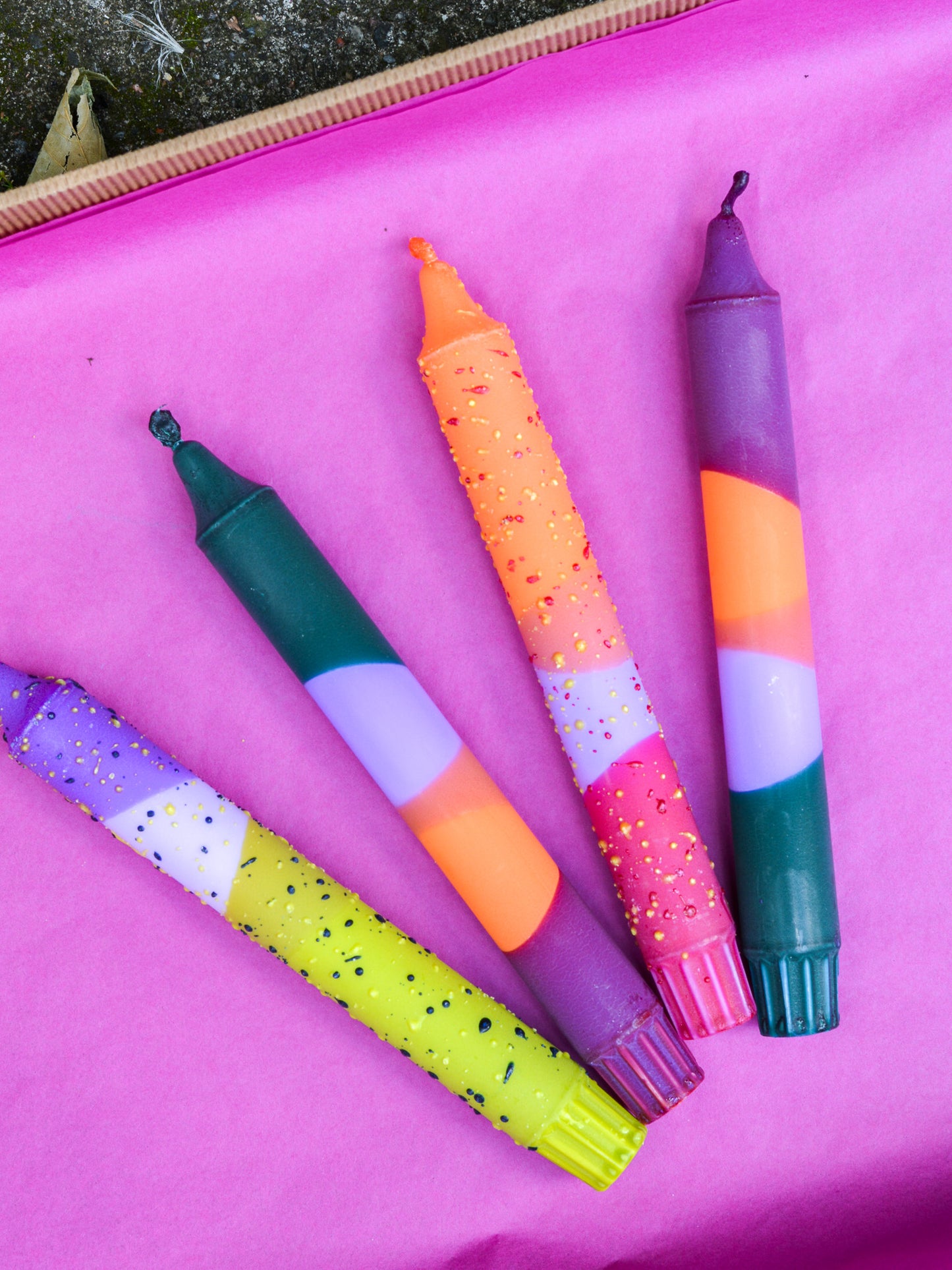 Multicoloured Green / Purple / Orange / Dark Purple
