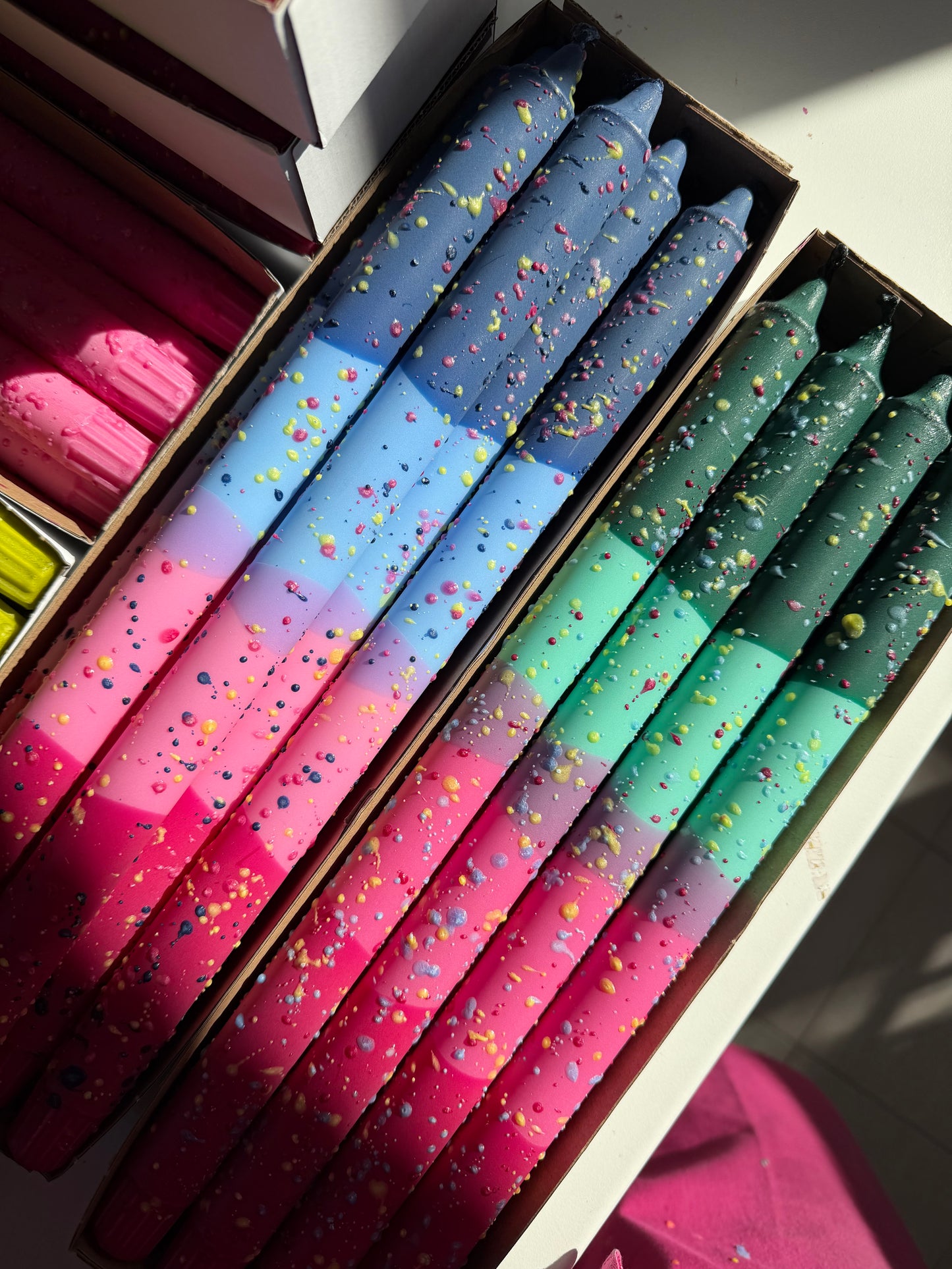 Taper Candles long confetti