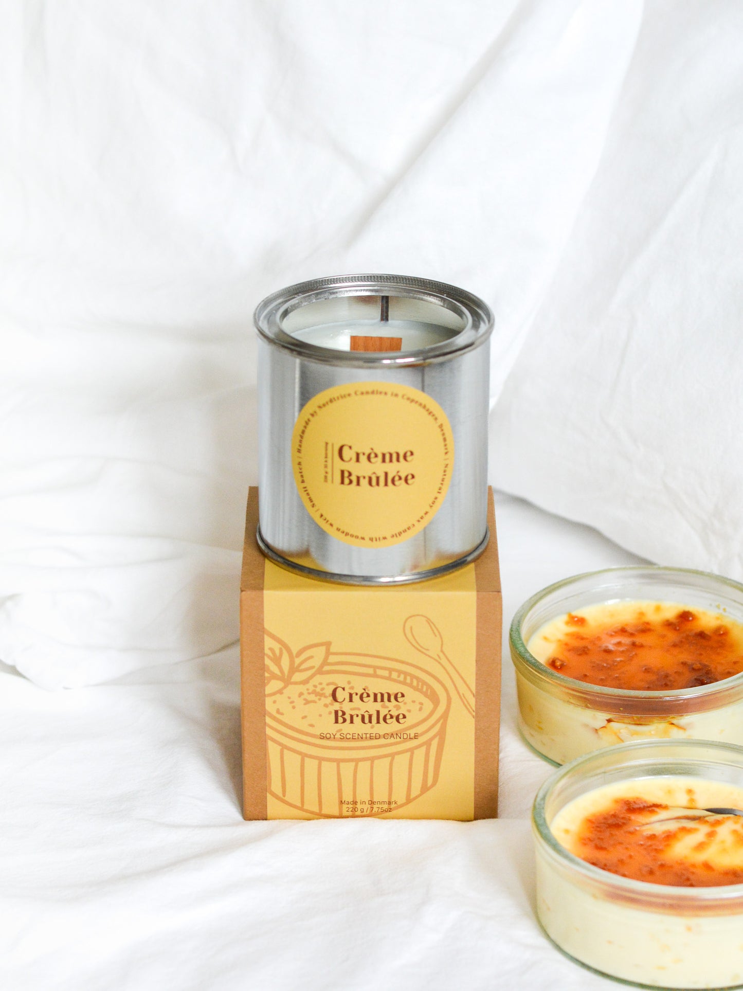 Soy Scented Candle, Creme Brulee M-L-XL size