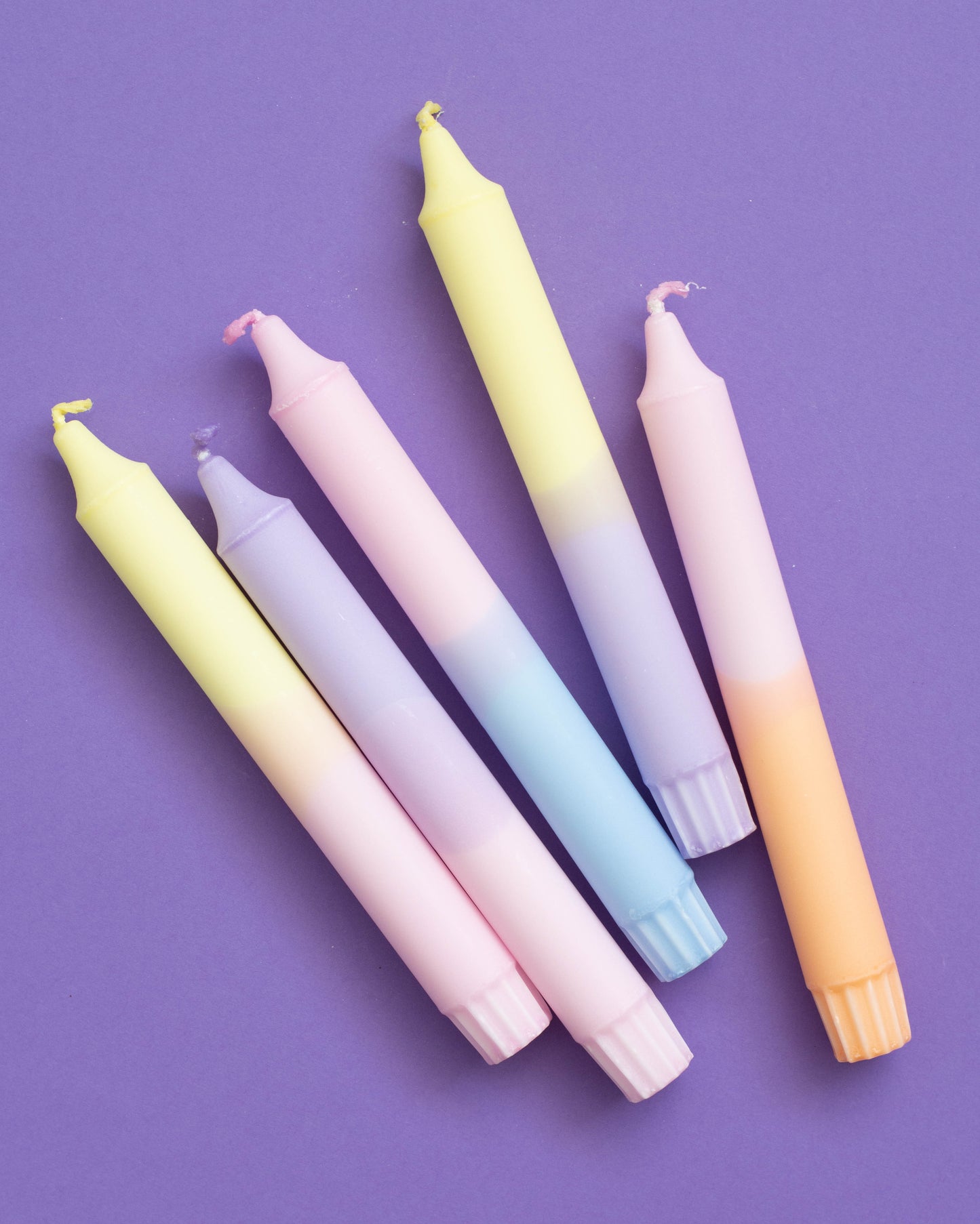 5-pack Taper Candles Pastel Party Mix