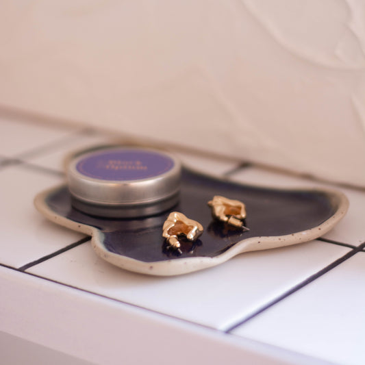Ceramic Jewellery Holder Dark Blue