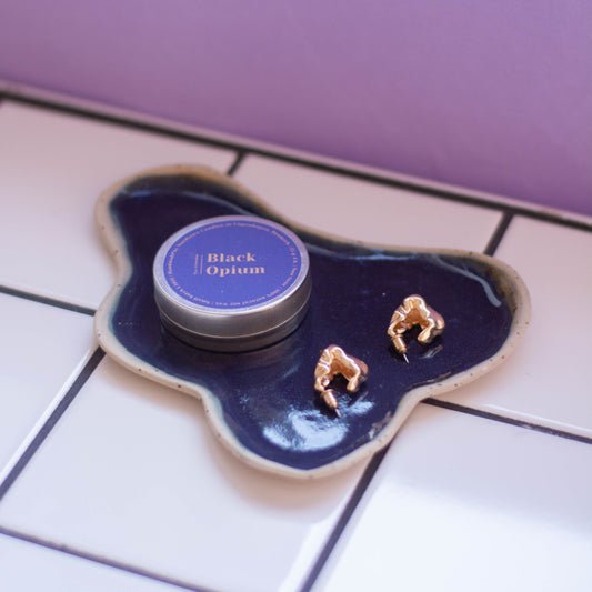 Ceramic Jewellery Holder Dark Blue
