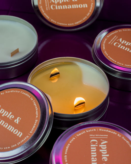 Soy Scented Candle, Apple & Cinnamon M-L-XL