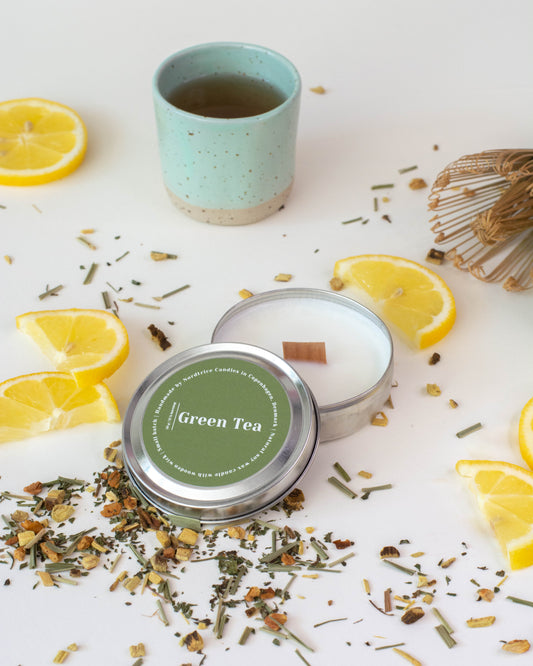 Soy Scented Candle, Green Tea M/L size