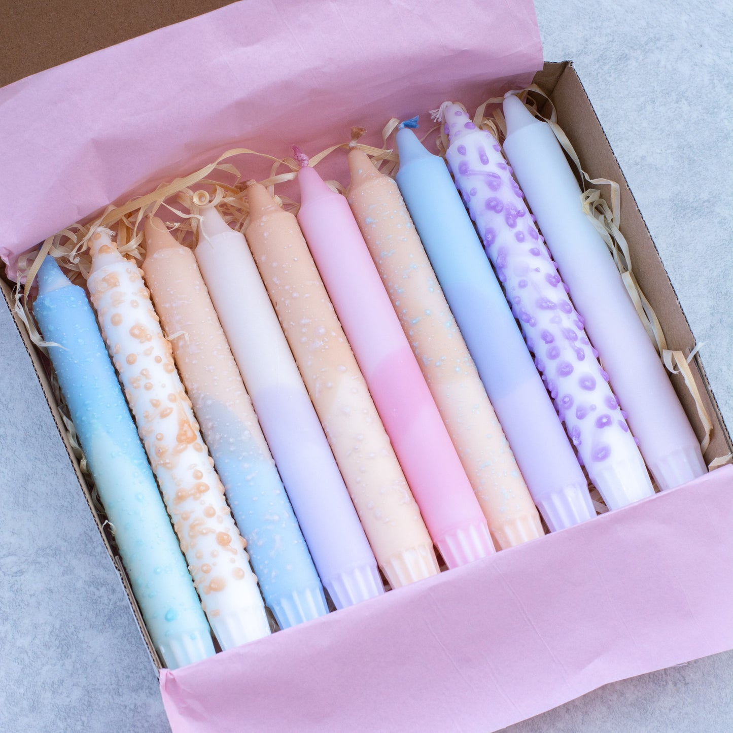 Pastel and Beige Candle Mix Box